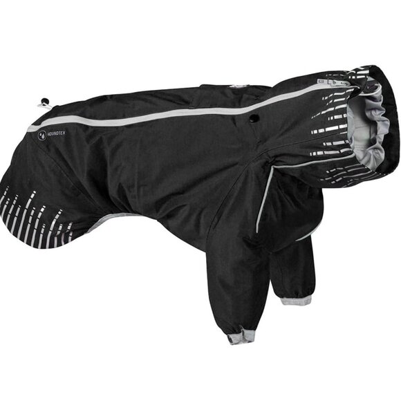 Hurtta Raven Black Rain Blocker Dog Raincoat Downpour Suit Size 25 cm /10 In - Picture 1 of 16